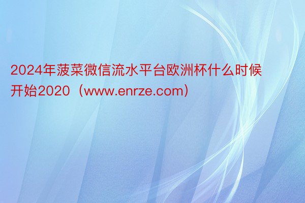 2024年菠菜微信流水平台欧洲杯什么时候开始2020（www.enrze.com